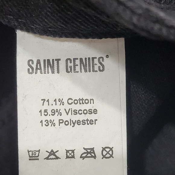 Saint Genies Jeans Destroyed Look  Size 8 black - Picture 3 of 8